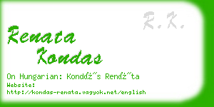 renata kondas business card